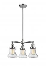 Innovations Lighting 207-PC-G194 - Bellmont - 3 Light - 18 inch - Polished Chrome - Stem Hung - Chandelier