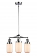 Innovations Lighting 207-PC-G311 - Dover - 3 Light - 17 inch - Polished Chrome - Stem Hung - Chandelier