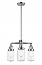 Innovations Lighting 207-PC-G314 - Dover - 3 Light - 17 inch - Polished Chrome - Stem Hung - Chandelier