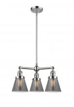 Innovations Lighting 207-PC-G63 - Cone - 3 Light - 19 inch - Polished Chrome - Stem Hung - Chandelier