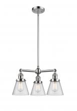 Innovations Lighting 207-PC-G64 - Cone - 3 Light - 19 inch - Polished Chrome - Stem Hung - Chandelier