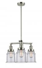 Innovations Lighting 207-PN-G184 - Canton - 3 Light - 18 inch - Polished Nickel - Stem Hung - Chandelier