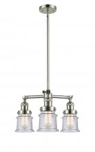 Innovations Lighting 207-PN-G184S - Canton - 3 Light - 18 inch - Polished Nickel - Stem Hung - Chandelier