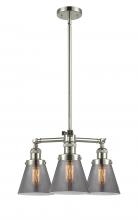 Innovations Lighting 207-PN-G63 - Cone - 3 Light - 19 inch - Polished Nickel - Stem Hung - Chandelier