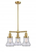 Innovations Lighting 207-SG-G194 - Bellmont - 3 Light - 18 inch - Satin Gold - Stem Hung - Chandelier