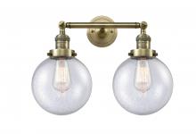 Innovations Lighting 208-AB-G204-8 - Beacon - 2 Light - 19 inch - Antique Brass - Bath Vanity Light