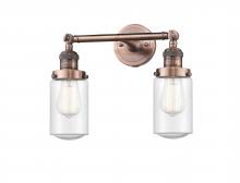 Innovations Lighting 208-AC-G314 - Dover - 2 Light - 14 inch - Antique Copper - Bath Vanity Light