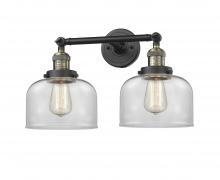 Innovations Lighting 208-BAB-G72 - Bell - 2 Light - 19 inch - Black Antique Brass - Bath Vanity Light