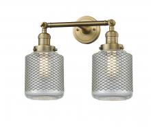 Innovations Lighting 208-BB-G262 - Stanton - 2 Light - 16 inch - Brushed Brass - Bath Vanity Light