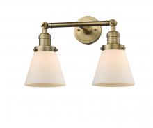 Innovations Lighting 208-BB-G61 - Cone - 2 Light - 16 inch - Brushed Brass - Bath Vanity Light