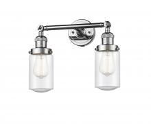 Innovations Lighting 208-PC-G314 - Dover - 2 Light - 14 inch - Polished Chrome - Bath Vanity Light