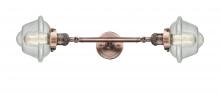 Innovations Lighting 208L-AC-G534 - Oxford - 2 Light - 8 inch - Antique Copper - Bath Vanity Light