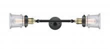 Innovations Lighting 208L-BAB-G184S - Canton - 2 Light - 6 inch - Black Antique Brass - Bath Vanity Light