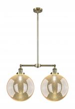 Innovations Lighting 209-AB-G208-12 - Beacon - 2 Light - 27 inch - Antique Brass - Stem Hung - Island Light