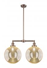 Innovations Lighting 209-AC-G208-12 - Beacon - 2 Light - 27 inch - Antique Copper - Stem Hung - Island Light