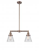 Innovations Lighting 209-AC-G62 - Cone - 2 Light - 21 inch - Antique Copper - Stem Hung - Island Light