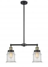 Innovations Lighting 209-BAB-G184 - Canton - 2 Light - 21 inch - Black Antique Brass - Stem Hung - Island Light