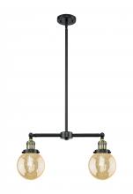 Innovations Lighting 209-BAB-G208-6 - Beacon - 2 Light - 23 inch - Black Antique Brass - Stem Hung - Island Light