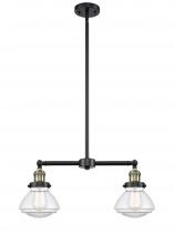 Innovations Lighting 209-BAB-G322 - Olean - 2 Light - 22 inch - Black Antique Brass - Stem Hung - Island Light