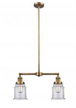 Innovations Lighting 209-BB-G182 - Canton - 2 Light - 21 inch - Brushed Brass - Stem Hung - Island Light