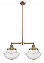 Innovations Lighting 209-BB-G544 - Oxford - 2 Light - 25 inch - Brushed Brass - Stem Hung - Island Light