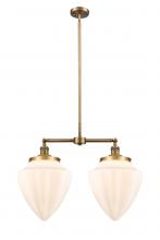 Innovations Lighting 209-BB-G661-12 - Bullet - 2 Light - 24 inch - Brushed Brass - Stem Hung - Island Light