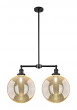 Innovations Lighting 209-BK-G208-12 - Beacon - 2 Light - 27 inch - Matte Black - Stem Hung - Island Light