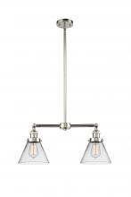 Innovations Lighting 209-PN-G42 - Cone - 2 Light - 21 inch - Polished Nickel - Stem Hung - Island Light