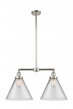 Innovations Lighting 209-PN-G42-L - Cone - 2 Light - 21 inch - Polished Nickel - Stem Hung - Island Light