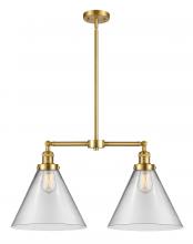 Innovations Lighting 209-SG-G42-L - Cone - 2 Light - 21 inch - Satin Gold - Stem Hung - Island Light