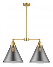 Innovations Lighting 209-SG-G43-L - Cone - 2 Light - 21 inch - Satin Gold - Stem Hung - Island Light