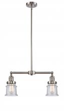 Innovations Lighting 209-SN-G184S - Canton - 2 Light - 21 inch - Brushed Satin Nickel - Stem Hung - Island Light