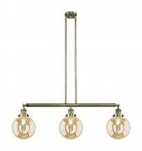 Innovations Lighting 213-AB-G208-8 - Beacon - 3 Light - 41 inch - Antique Brass - Stem Hung - Island Light