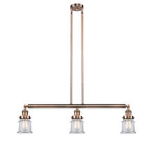 Innovations Lighting 213-AC-G182S - Canton - 3 Light - 39 inch - Antique Copper - Stem Hung - Island Light