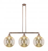 Innovations Lighting 213-AC-G208-12 - Beacon - 3 Light - 44 inch - Antique Copper - Stem Hung - Island Light