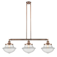 Innovations Lighting 213-AC-G542 - Oxford - 3 Light - 42 inch - Antique Copper - Stem Hung - Island Light