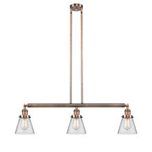 Innovations Lighting 213-AC-G62 - Cone - 3 Light - 39 inch - Antique Copper - Stem Hung - Island Light