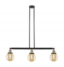 Innovations Lighting 213-BAB-G208-6 - Beacon - 3 Light - 39 inch - Black Antique Brass - Stem Hung - Island Light