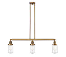 Innovations Lighting 213-BB-G314 - Dover - 3 Light - 37 inch - Brushed Brass - Stem Hung - Island Light