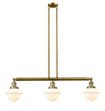 Innovations Lighting 213-BB-G531 - Oxford - 3 Light - 40 inch - Brushed Brass - Stem Hung - Island Light