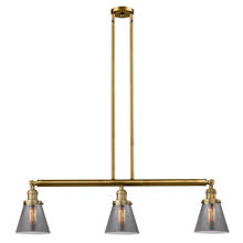 Innovations Lighting 213-BB-G63 - Cone - 3 Light - 39 inch - Brushed Brass - Stem Hung - Island Light