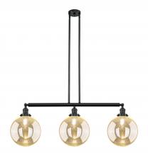 Innovations Lighting 213-BK-G208-10 - Beacon - 3 Light - 42 inch - Matte Black - Stem Hung - Island Light