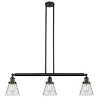 Innovations Lighting 213-BK-G62 - Cone - 3 Light - 39 inch - Matte Black - Stem Hung - Island Light