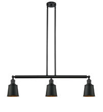 Innovations Lighting 213-BK-M9-BK - Addison - 3 Light - 38 inch - Matte Black - Stem Hung - Island Light