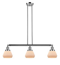 Innovations Lighting 213-PN-G171 - Fulton - 3 Light - 39 inch - Polished Nickel - Stem Hung - Island Light