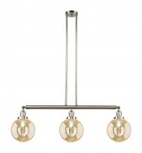 Innovations Lighting 213-PN-G208-8 - Beacon - 3 Light - 41 inch - Polished Nickel - Stem Hung - Island Light