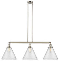 Innovations Lighting 213-PN-G44-L - Cone - 3 Light - 44 inch - Polished Nickel - Stem Hung - Island Light