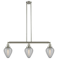 Innovations Lighting 213-SN-G165 - Geneseo - 3 Light - 38 inch - Brushed Satin Nickel - Stem Hung - Island Light