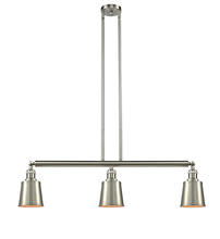 Innovations Lighting 213-SN-M9-SN - Addison - 3 Light - 38 inch - Brushed Satin Nickel - Stem Hung - Island Light