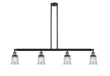 Innovations Lighting 214-BAB-G184S - Canton - 4 Light - 51 inch - Black Antique Brass - Stem Hung - Island Light